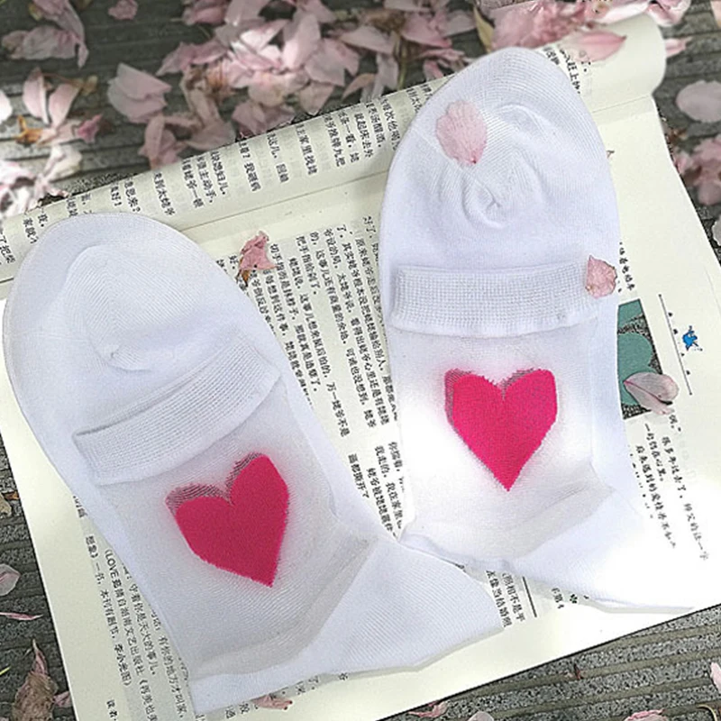 Skarpetki женские носки в стиле хараджуку Streetwea Лето Корея японский литературный женские носки любовь мягкая Марля персик сердце девушка