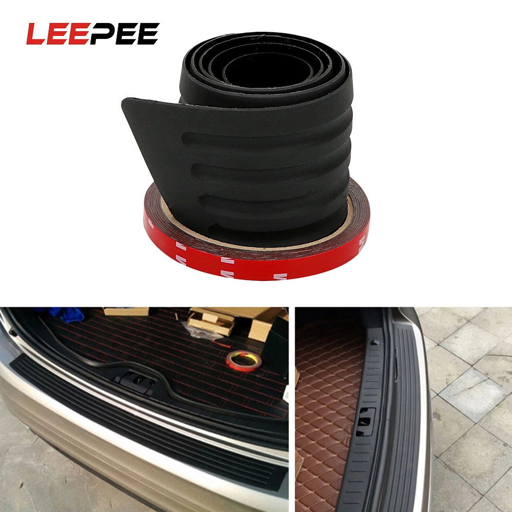 

LEEPEE Car Bumper Protector Rear Trunk Sill Plate Guard Anti-collision Auto Rubber Mouldings SUV Trim Cover Decoration