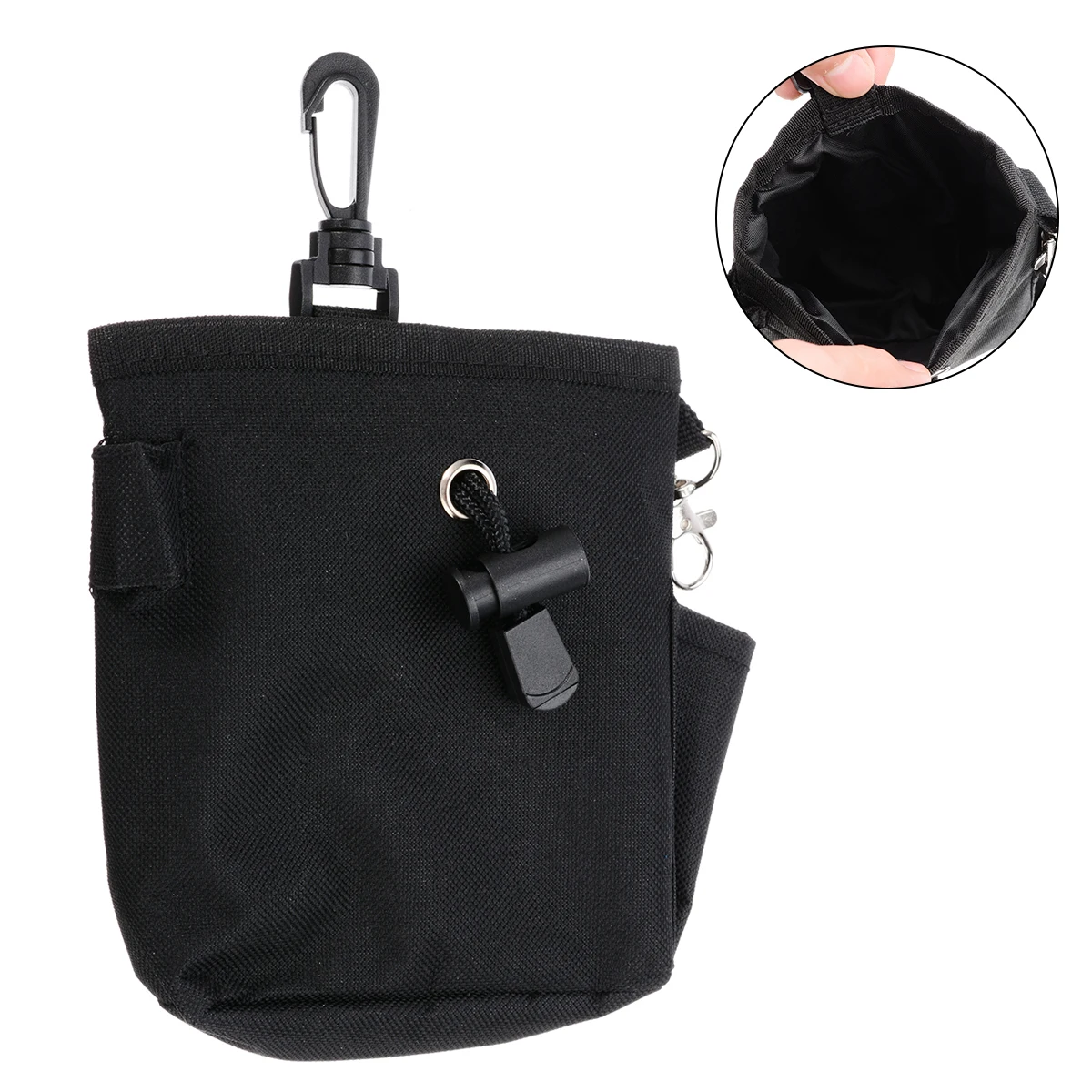 1PC Black Pet Dog Puppy Training Treat Snack Bag Feed Bait Food Pouch Belt Bags Waist Bag