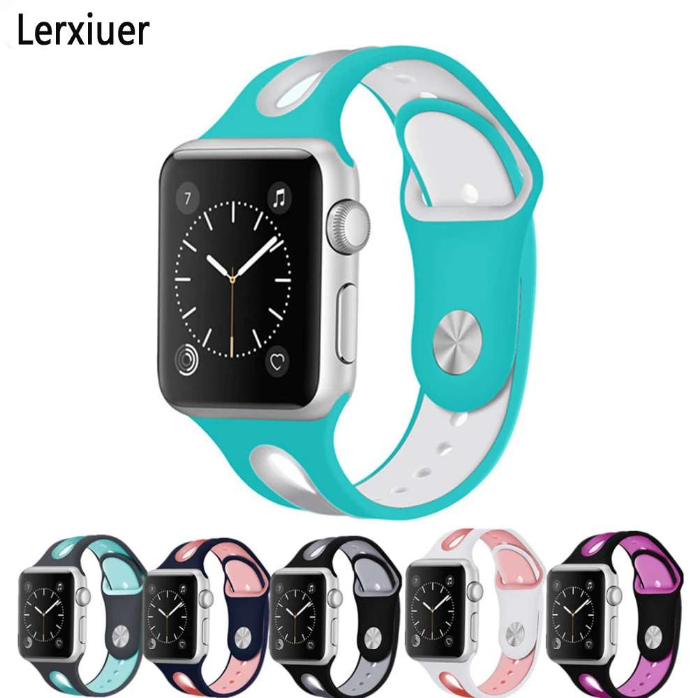 

Silicone strap For Apple watch 5 band 44mm 40mm Iwatch 42mm 38mm band bracelet silicone apple watch 4 3 2 Accessories watchband