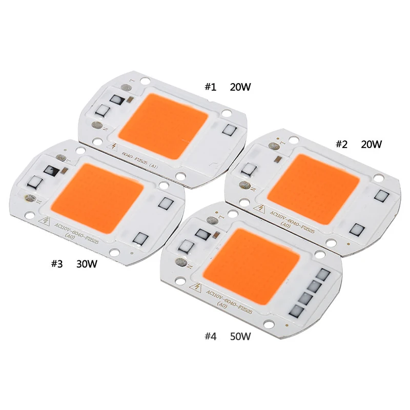 COB LED Chip Phyto лампа с полным спектром 110 В 220 20 Вт 30 50 светодиодные диоды для