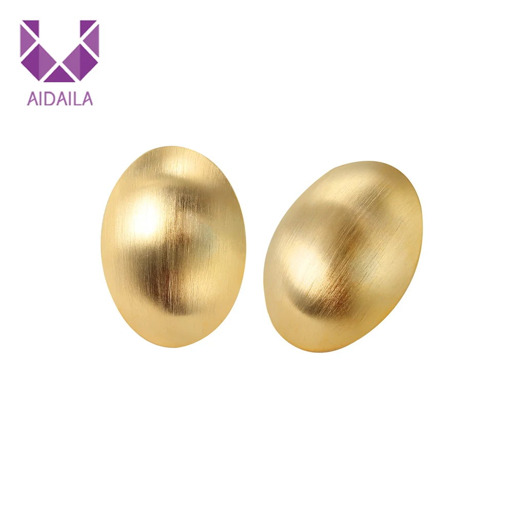 Серьги-гвоздики овальной формы для офиса, женские серьги в стиле панк, трендовые Классические Золотые женские Серьги Brincos