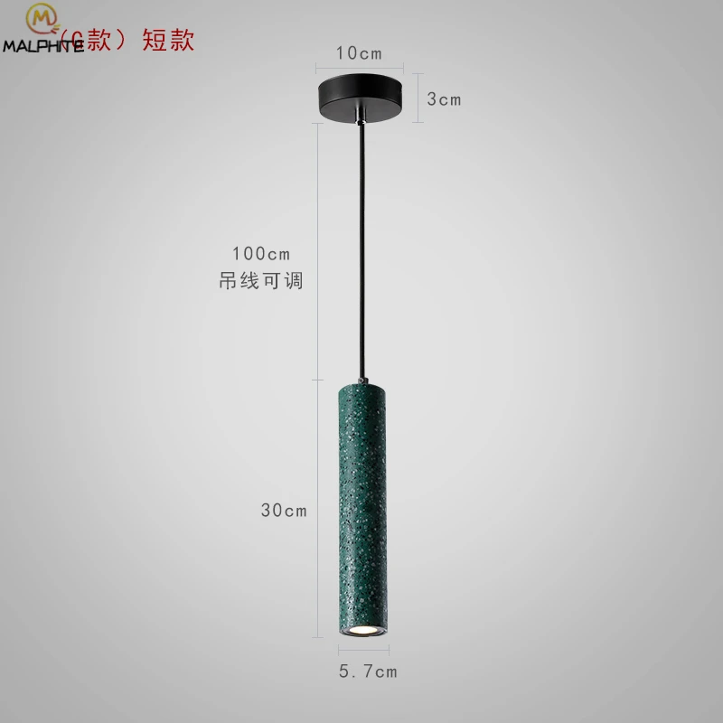Новые Современные Мраморные подвесные светильники промышленные декоративные светильники бетонный цементный цилиндр труба подвесной светильник кафе бар подвесное освещение - Цвет корпуса: G