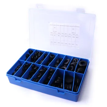 

250Pcs 18 Sizes Black Rubber O Ring Gasket Assortment Kit Grommet Firewall Hole Plug Set Electrical Wire Kit