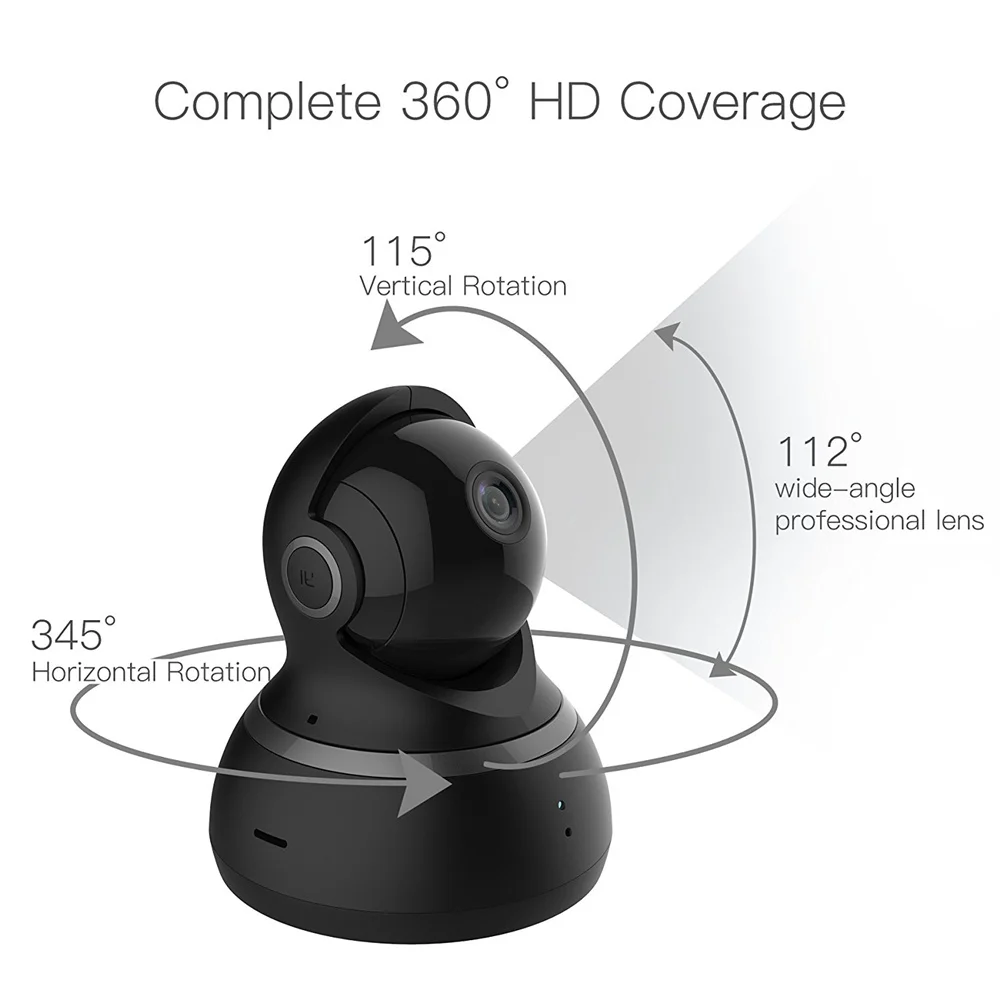 YI Dome Camera 1080P Night Vision Wireless IP Home Security Surveillance System 360 Degree Coverage