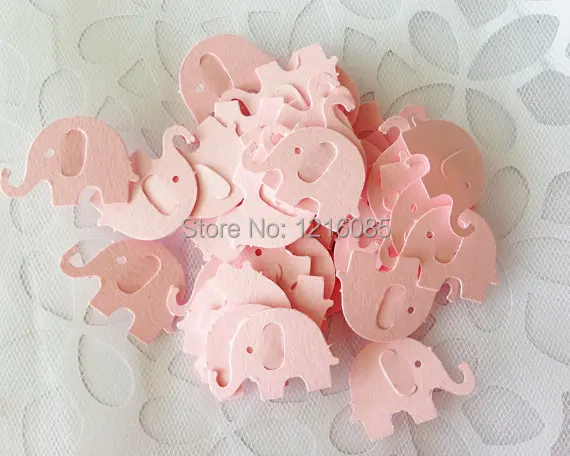 

Baby Pink Elephant Cardstock Favor Tags thank you Scrapbooking Gift giving Tags Wedding birthday Shower Gift Tags