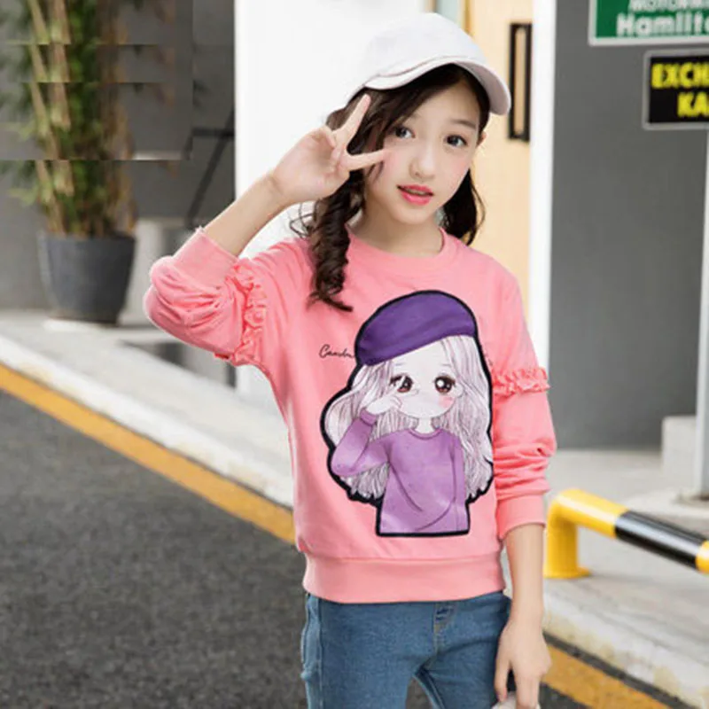 

Baby Girl Hoodies Sweatshirts Kids Spring Autumn Clothes Children T-Shirts Tops for Girls long sleeve t shirts cotton Hoodie
