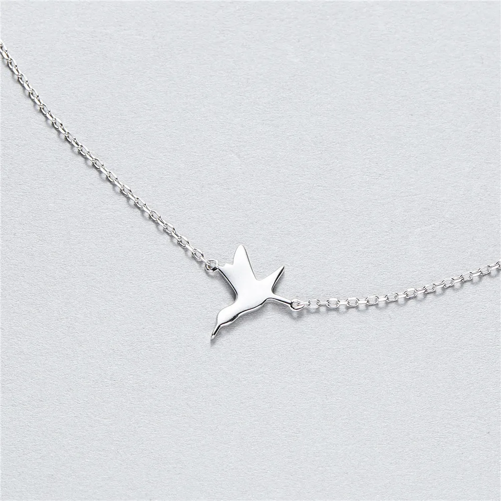 swallow bird necklace women 100% 925 Sterling silver nacklace Jewellery Clavicle chain pendant charms