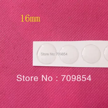

free shipping!!! 60pcs/lot 16mm ROUND Clear Epoxy Resin Sticker fit Cameo Setting jewelry findings