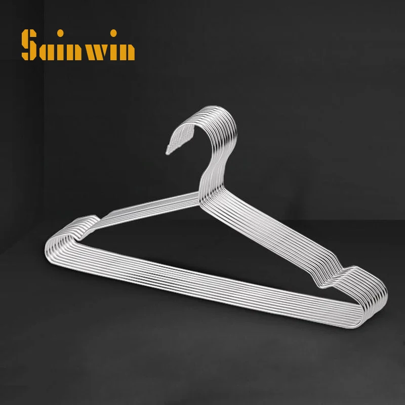 Sainwin 10pcs/lot Stainless Steel Hanger Adult And Child Clothes