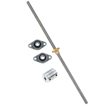 Jeu de vis de plomb pour imprimante 3D CNC T8-300mm, KFL08, filetage d'accouplement d'arbre 8mm T8, plomb 1mm, tige THSL