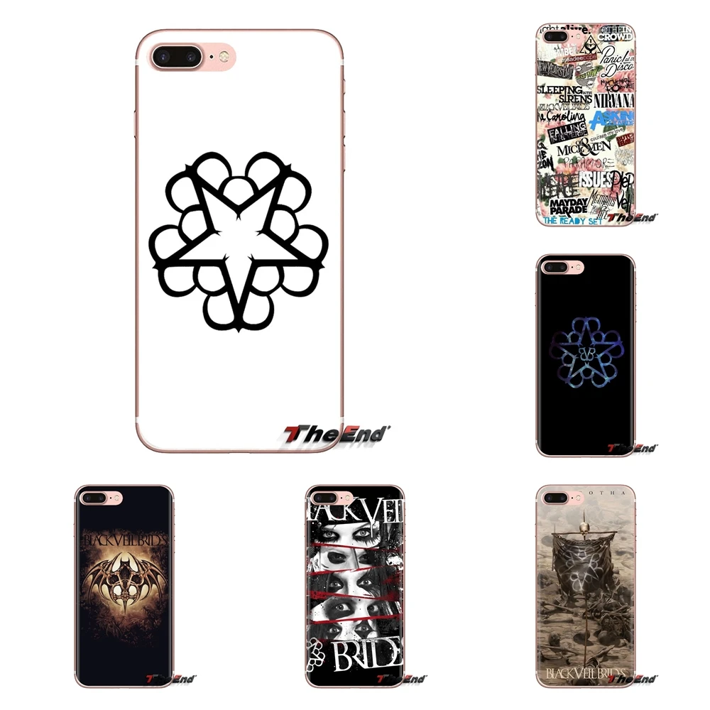 For Samsung Galaxy J1 J2 J3 J4 J5 J6 J7 J8 Plus 2018 Prime 2015 2016 2017 Transparent Soft Bag Case Music Band Black Veil Brides |