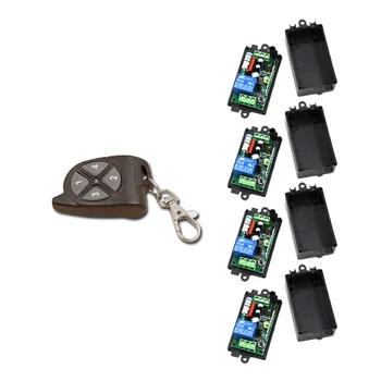 

Special Design AC110V 220V 1CH RF Wireless Remote Control Switch System Transmitterwith 4pcs Receiver for Intelligent Home