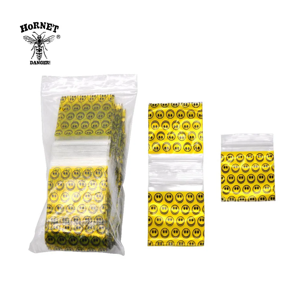 HORNET 100pcs / Lot Plastic 46x44MM Resealable Cellophane Small Bag Packing Storage Seal Bags Jewelry Ziplock Zip Lock Poly Bag