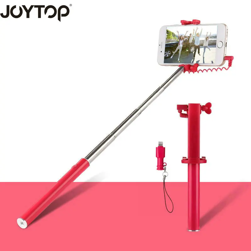 

JOYTOP Mini Monopod Wired Candy colors Selfie Stick For Lightning and 3.5mm Jack Wired Handheld Monopod Selfie Stick for iphone
