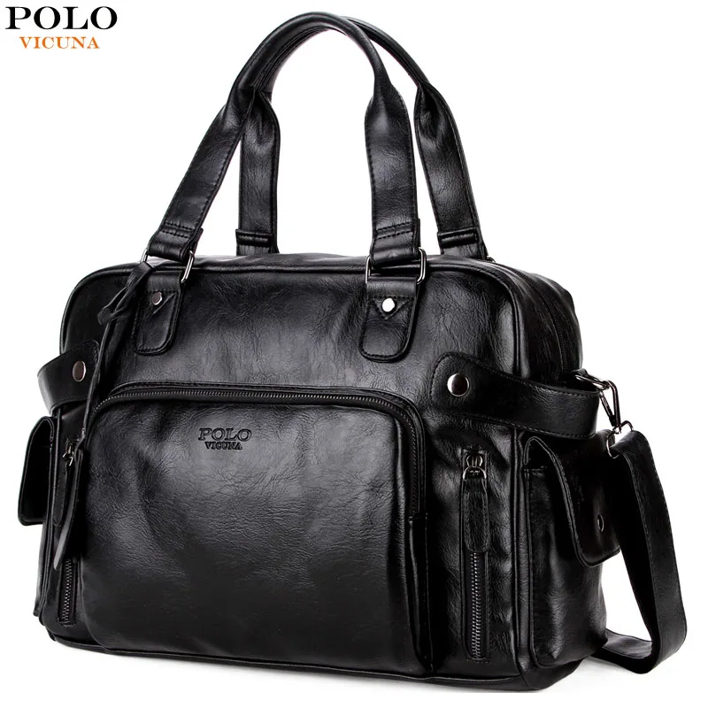 

Alena Culian Large Capacity Men Travel Bags Black Leather Men's Handbag Weekend Duffle Shoulder Bag Large Capacity Suitcase Bags
