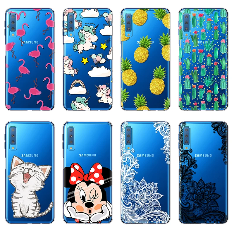 

Print Phone Cases For Samsung Galaxy A7 2018 Case Cover Silicone Colorful Back Coque For Samsung A7 2018 A750 A750F 6.0" Case