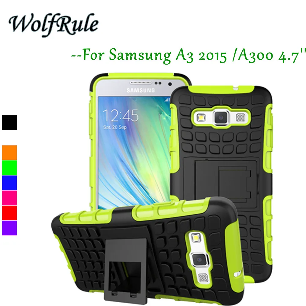 

WolfRule sFor Phone cover Samsung Galaxy A3 case 2015 Silicone + Plastic Case For Samsung Galaxy A3 cover For Samsung A3 A300