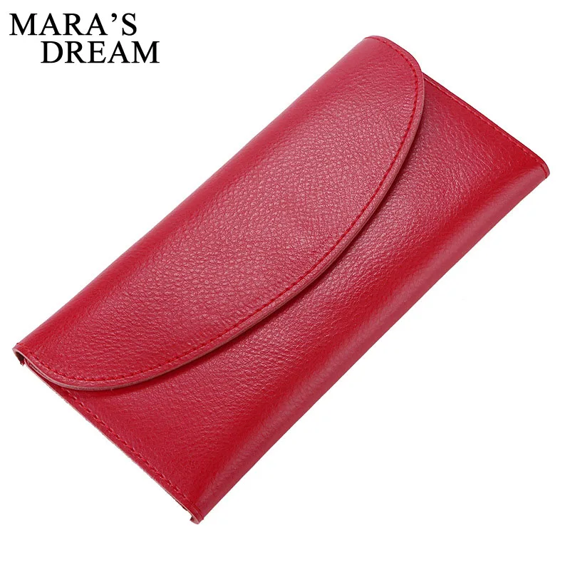 

Mara's Dream 2019 Women's Long Buckle Solid Color Leather Simple Wallet Fashion Multi-function Wallet Purse Clutch Bag Card Pack
