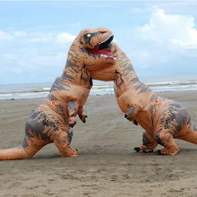 Şişme dinozor kostüm yetişkin çocuklar T REX kostüm havaya uçurmak süslü elbise maskot noel cadılar bayramı partisi kostüm erkekler kadınlar için