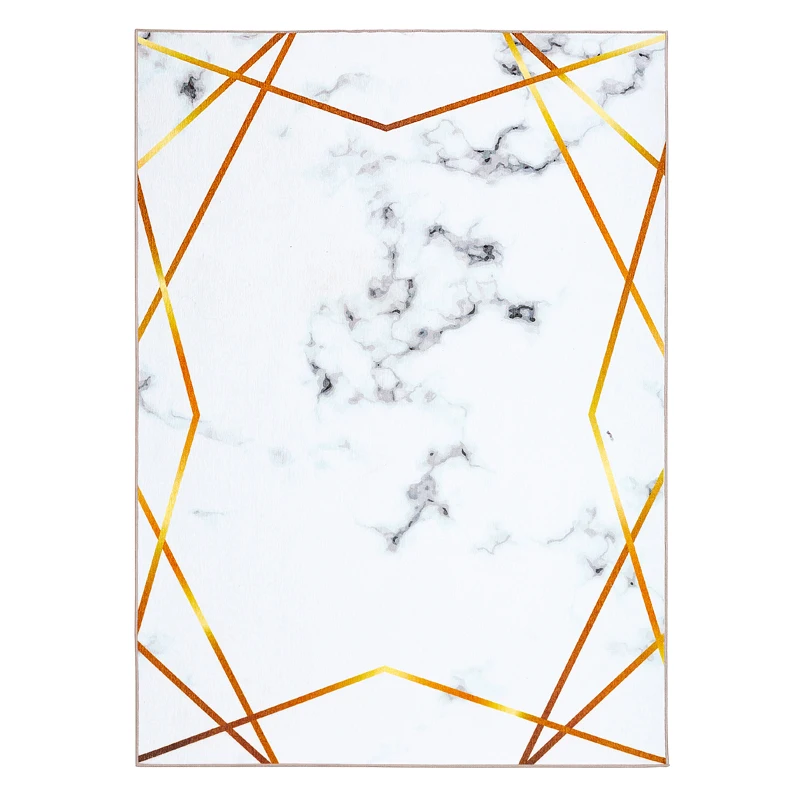 

European Unique Gilt Striped Marble Style Carpet Non-slip Washable Durable Area Rug for Living Room/Bedroom/ Floor mat Large Rug