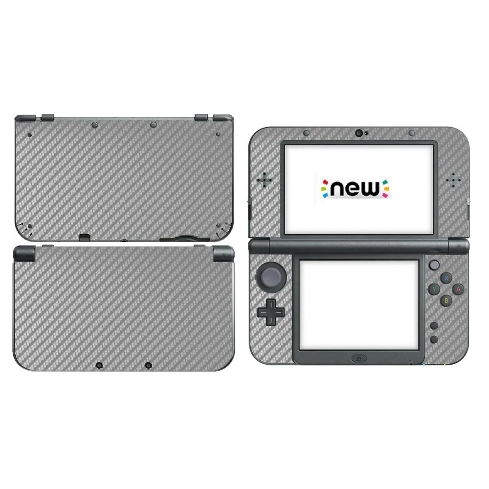 Silver Carbon Fiber Vinyl Skin Sticker Protector for Nintendo New 3DS XL LL skins Stickers | Электроника