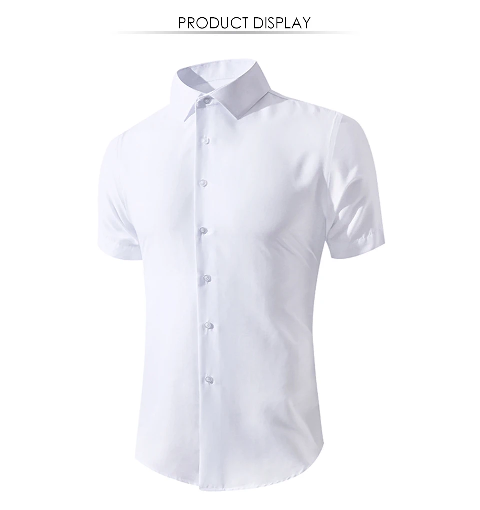 Летние брендовые белые рубашки для студентов с коротким рукавом, облегающие хлопковые повседневные рубашки для мужчин, рубашки для колледжа и бизнеса