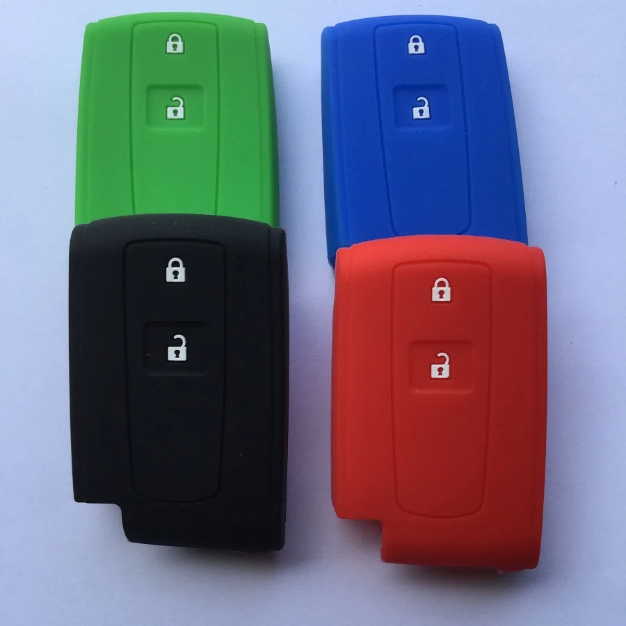 

30pcs Skin Silicon Rubber Smart Key Case For Toyota Prius VERSO Corolla Interior Accessory 2 Button Shell Remote