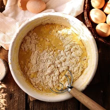 13 дюймовая катушка из нержавеющей стали, миксер для муки, креативный Многофункциональный мукомешатель, Дубовая ручка для яиц, домашняя выпечка, инструмент