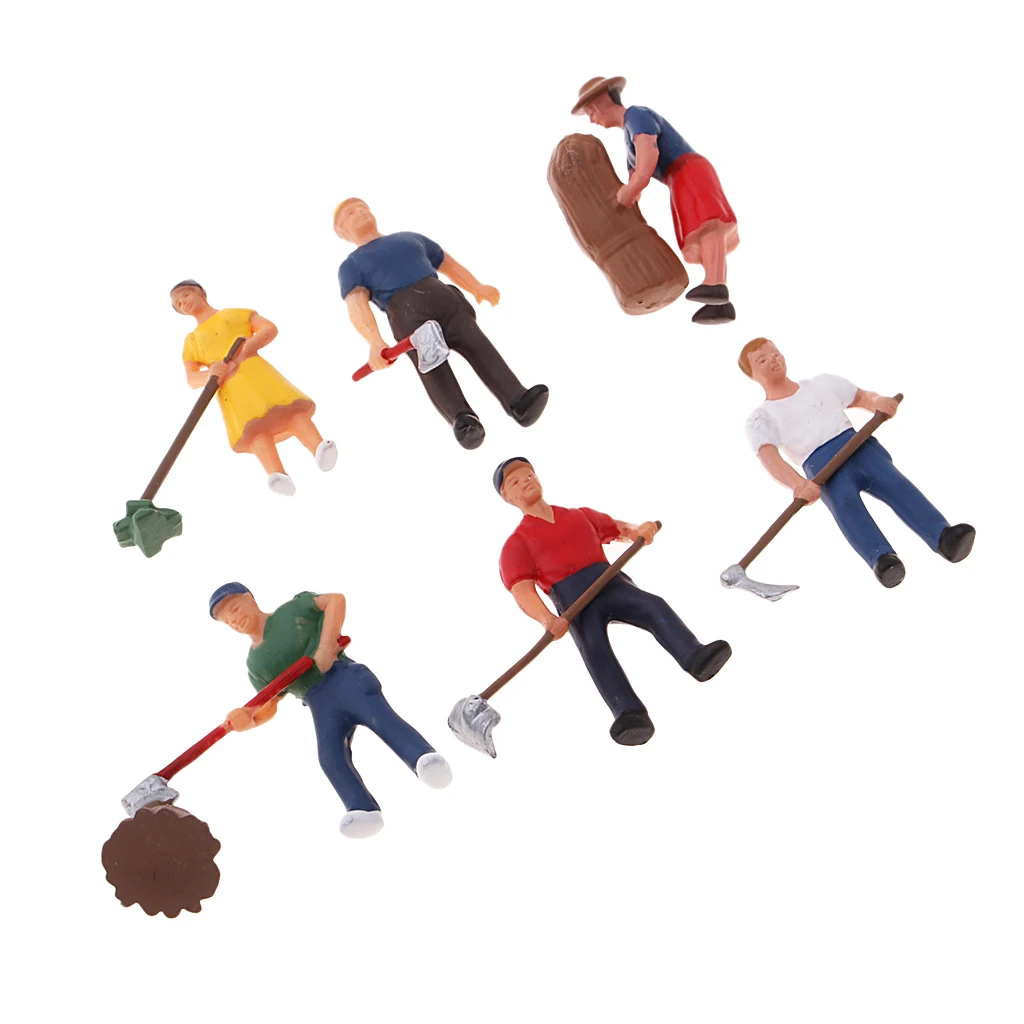 1/87 People Passenger Ation Figure Models Painted HO OO for RR Railroad Street Park Scenery Diorama Architecture
