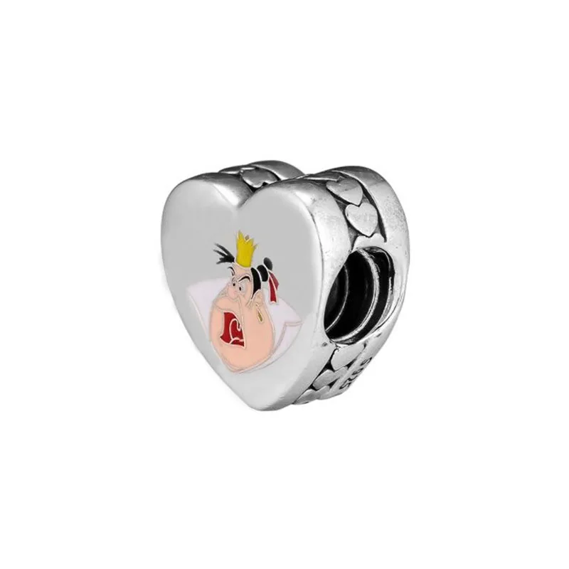 

Authentic 925 Sterling Silver Features Queen Heart Charm Fits Pandora Charm Bracelets Royal Badness DIY Making Jewelry For Women