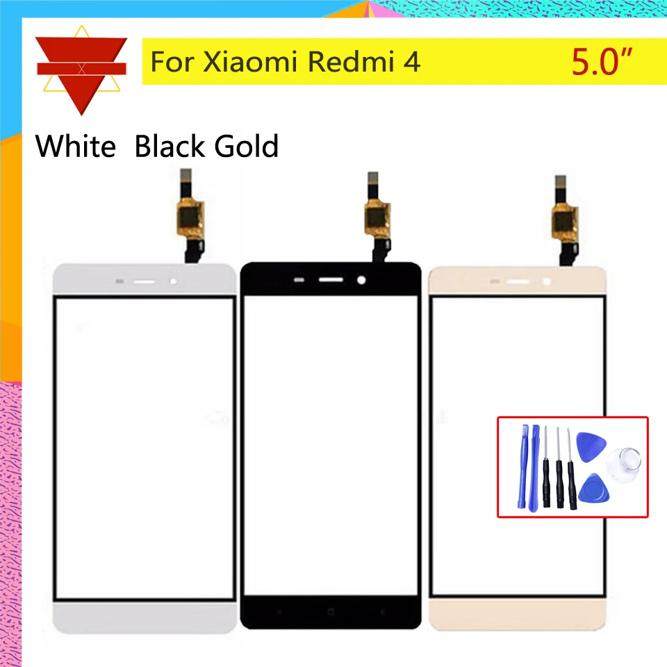 

Original Redmi 4 Front Panel 5.0" For Xiaomi Redmi 4 Redmi4 Touch Screen Sensor LCD Display Digitizer Front Outer Glass