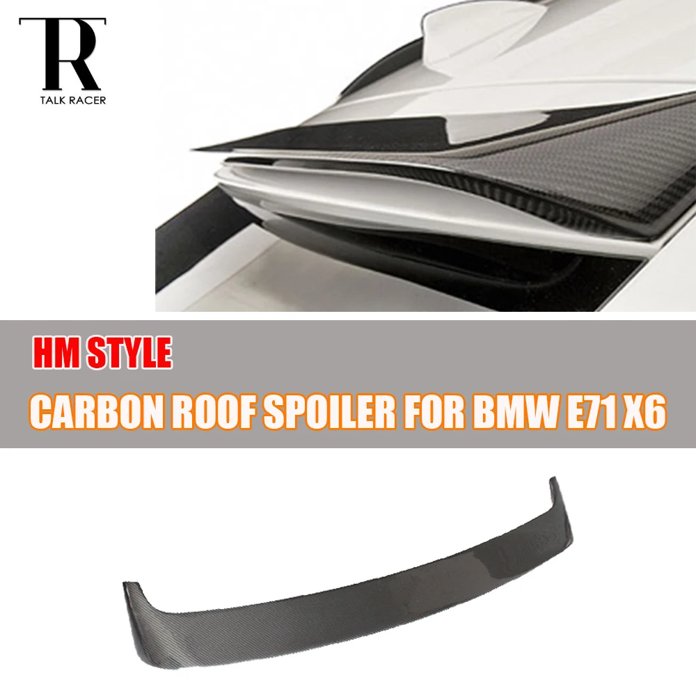 

X6 Carbon Fiber Rear Roof Window Spoiler Wing for BMW E71 X6 2008 - 2013 HM Style Roof Lip Wing