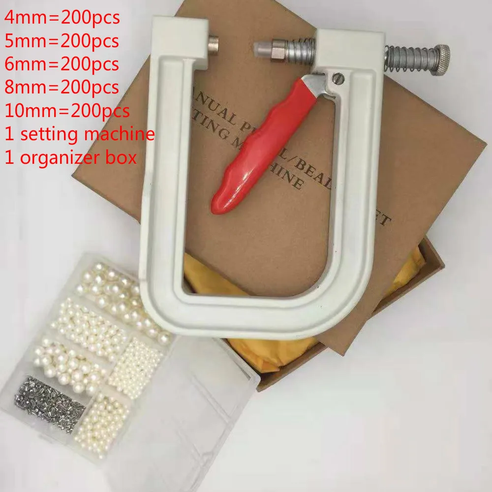 

1000pcs DIY Garment Pearl Cap Tubular Leather Rivet Craft Repair Pearl Knitting Lace Hat Hair Accessories Rivets With Plier Tool