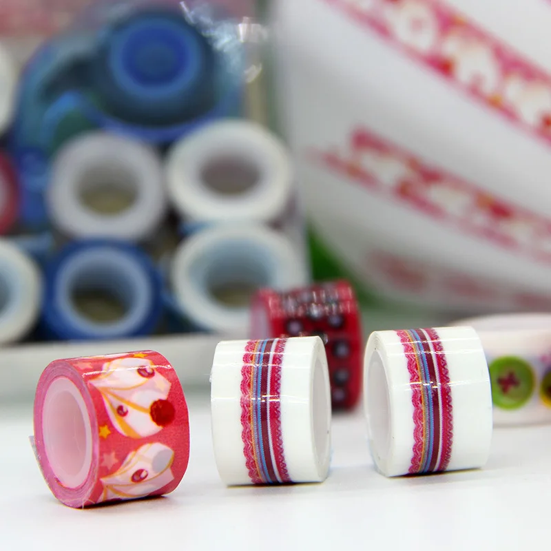 7 pcs/lot Cute Cartoon Decorative Washi Tape DIY tape dispenser