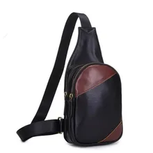 Известный дизайнер кошельки и Сумки Для мужчин кожаные Винтаж плеча Дисбаланс Слинг Грудь сумка 1 шт./лот