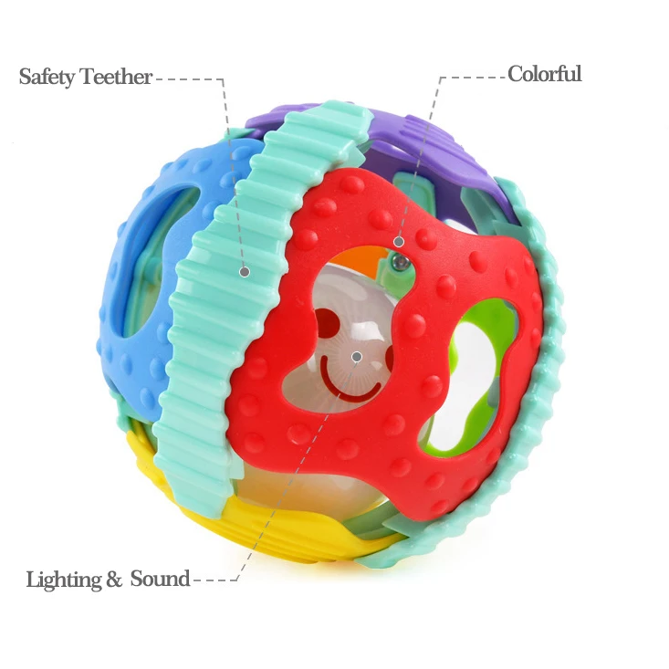 Brinquedos para bebe 0-12 meses bebé pelota sonajero Juguetes intermitente teether Juguetes para bebés educativo oyuncak