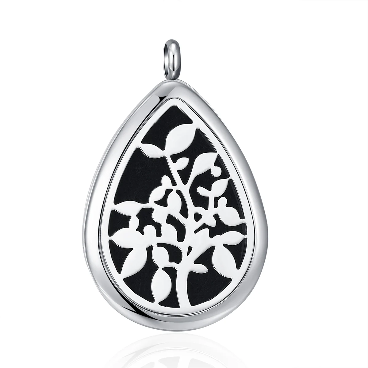 

mesinya waterdrop tree of life Aromatherapy / Essential Oils surgical S.Steel Perfume Diffuser Locket pendant Necklace