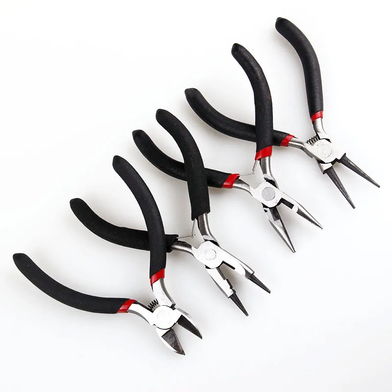 

Mini Pliers Cutter Tools Equipment Long Round Bent Needle Nose Pliers (rolling eye pin head pin) For DIY Jewelry Making Handmade