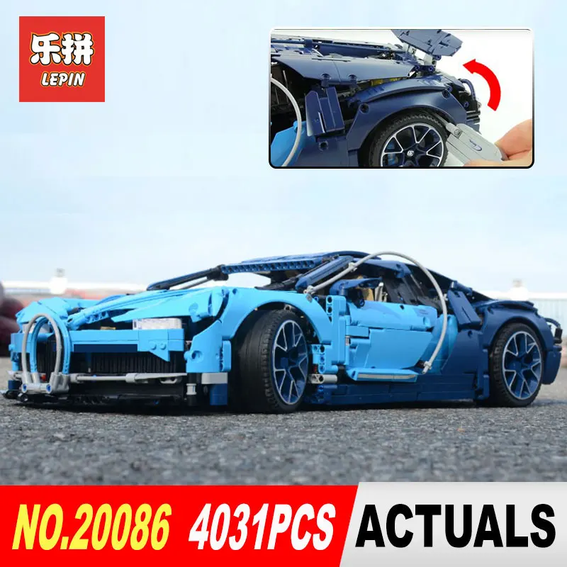 

technic race car 23002 Bugatti Blue Chiron brick LegoING 42083 MOC-4789 model building block christmas gift