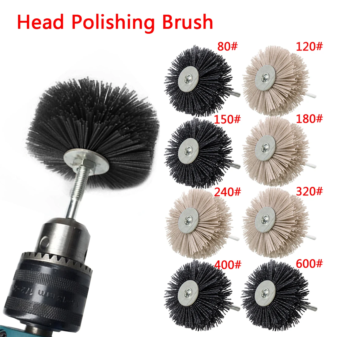  Nylon Wheel Brush 1pc Abrasive Wire Grinding Flower Head Abrasive Woodwork Polishing Brush Bench Gr