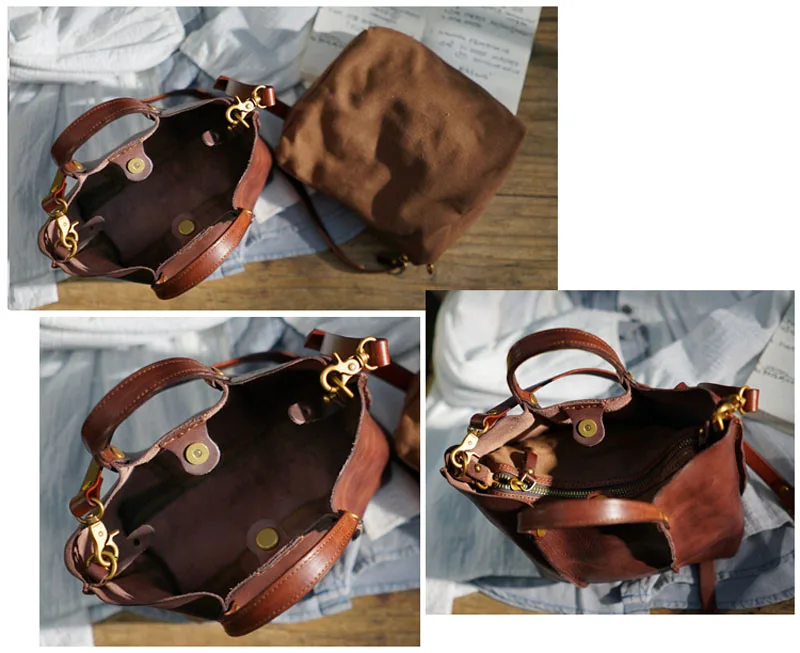 EUMOAN портативная женская кожаная сумка через плечо с диагональной спинкой, кожаная сумка растительного дубления, маленькая сумка в стиле ретро