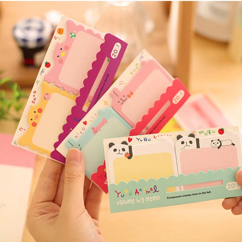 

Cartoon Animal Memo Pad 1pc Rabbit Panda Design Notepad Sticky Post It Note Paper Sticker Pad Message Paper Party Gift for Guest