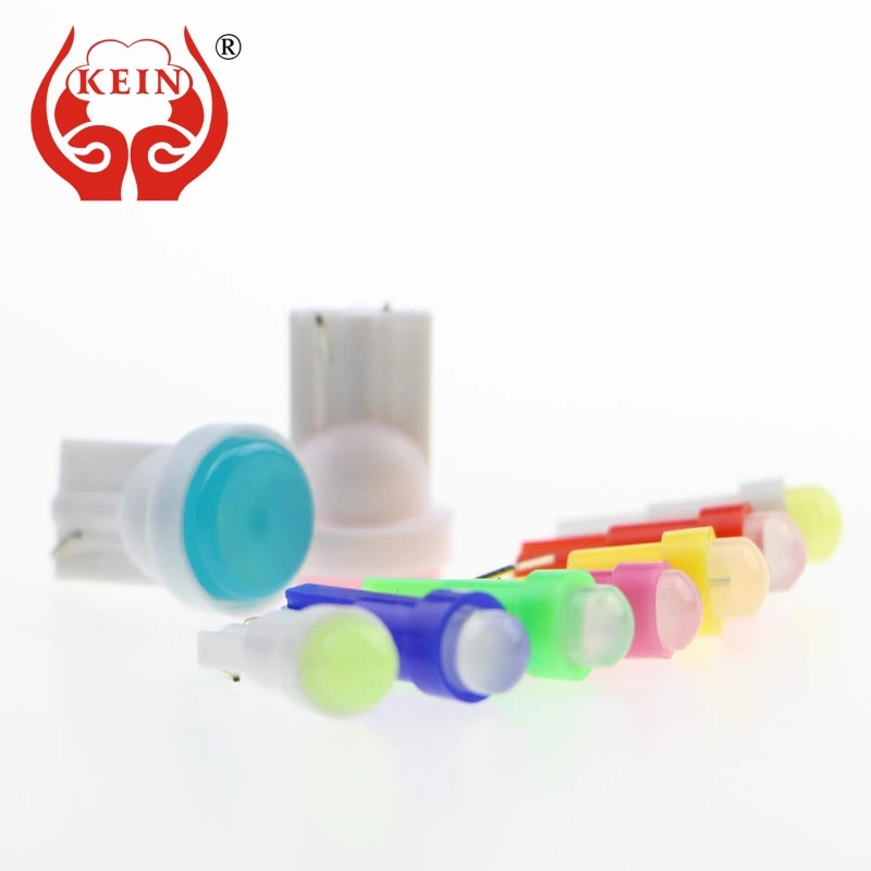 

KEIN (R) 2pcs car LED W3W T5 W5W T10 COB car meter light indicator wide lamp license plate light Instrument lights Dash light