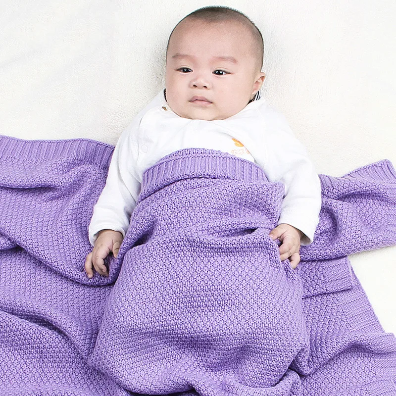 

For Bed Sofa Basket Stroller Newborn Swaddle Blankets Baby Knitted Blanket Wrap Super Soft Toddler Infant Bedding Quilt