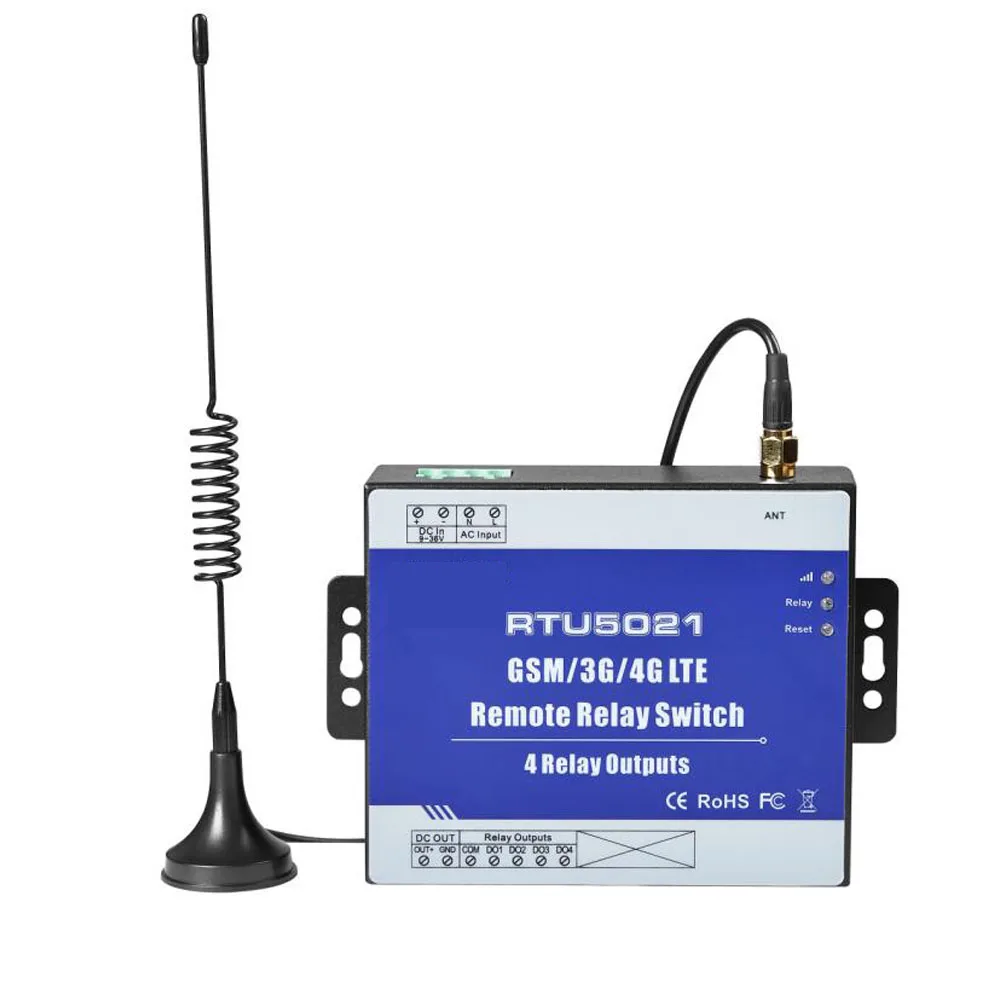 GSM TCP/IP удаленного реле с 4 Каналы Выход поддерживает sms приложение веб сервер