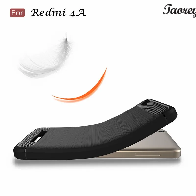 Taorey For Xiaomi Redmi 4A Rugged Armor Carbon Fiber Texture Brushed Soft TPU Case Back Cover For Xiaomi Redmi 4A case (7)