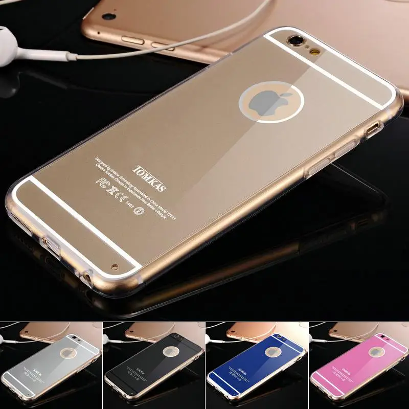 

Soft Slim Case For iPhone 6 Plus / 6S Plus TPU Frame + High Elasticity Plastic Back CoverFor i Phone Bag TOMKAS Brand