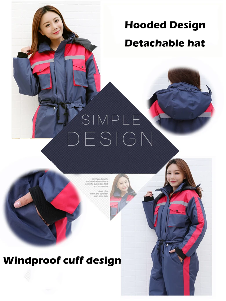 Winter work clothing thick warm cotton padded overalls antifreeze cold waterproof men women outdoors thermal protection uniforms (8)