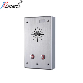 

PoE Powered SIP Protocol Two-way Intercom Audio Doorbell Phone With Two Buttons For Emergency Speed Dial Call